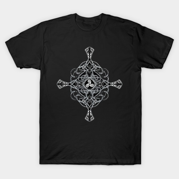 Celtic Triskelion Cross T-Shirt by NicGrayTees